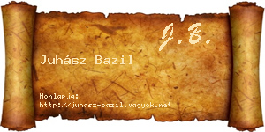 Juhász Bazil névjegykártya
